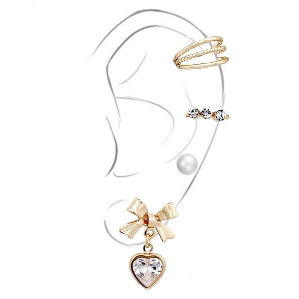 RIBBON METAL EAR CUFF SET