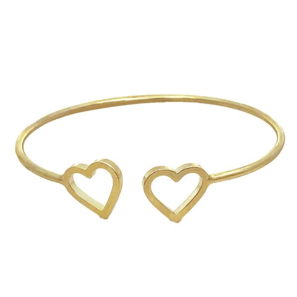 DOUBLE HEART CUFF BRACELET