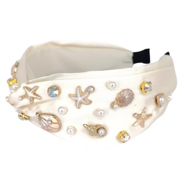 SEA LIFE PEARL BEAD HEADBAND