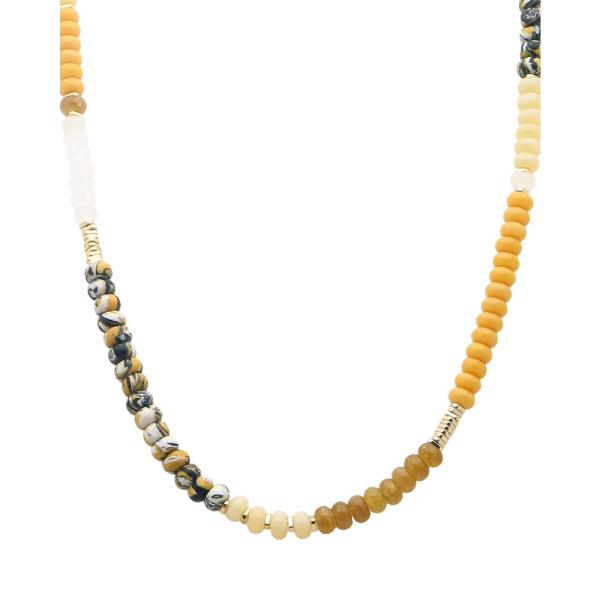 GLASS METAL MIX NECKLACE