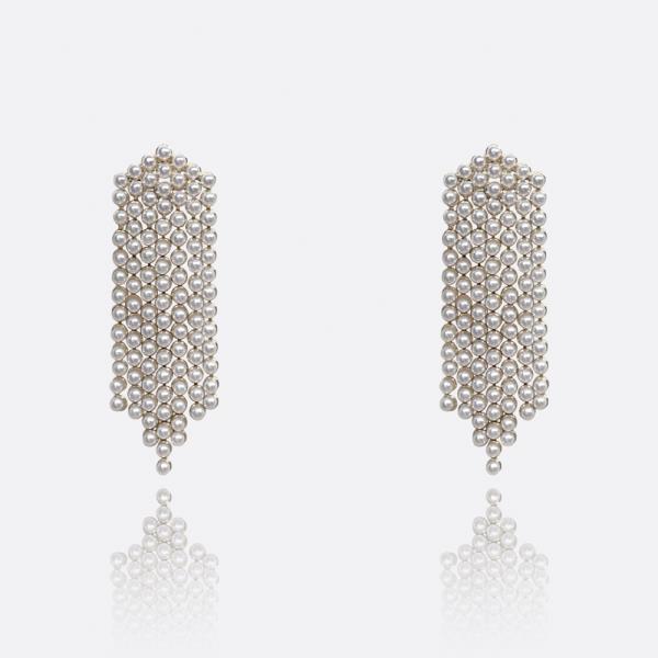 PEARL FRINGE WATERFALL EARRING