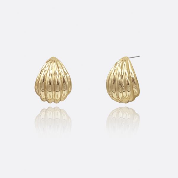 RIBBED TEXTURE STUD EARRING