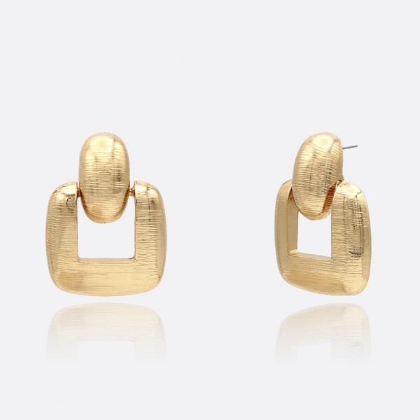 SQUARE TEXTURED POST EARRING