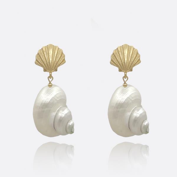 SHELL W CONCH SHELL EARRING