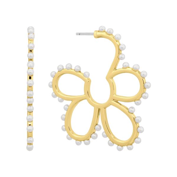 PEARL FLOWER EARRING