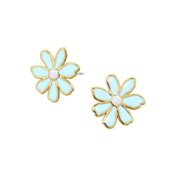 EPOXY FLOWER STUD POST EARRING