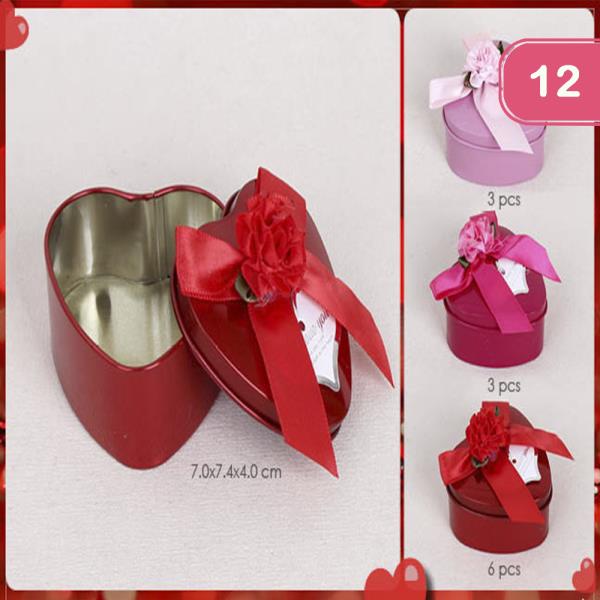 VALENTINE`S DAY HEART GIFT BOX (12 UNITS)