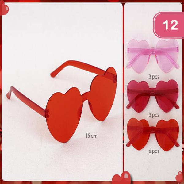 VALENTINE`S DAY HEART SUNGLASS (12 UNITS)