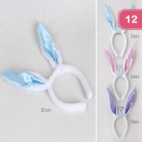 HAPPY EASTER RABBIT BUNNY HEADBAND (12 UNITS)