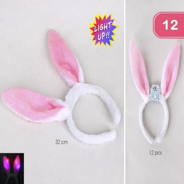 HAPPY EASTER RABBIT BUNNY HEADBAND (12 UNITS)