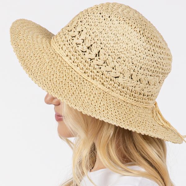 CROCHET STRAW SUN HAT