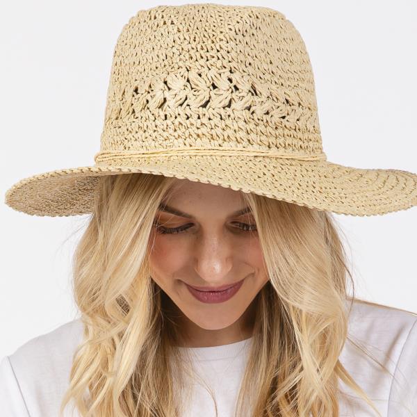 CROCHET STRAW SUN HAT