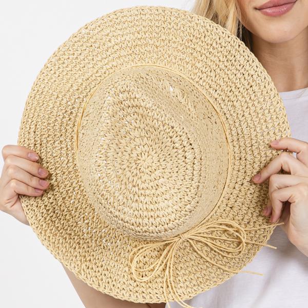 CROCHET STRAW SUN HAT