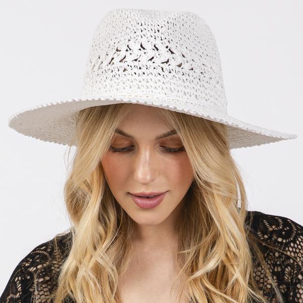 CROCHET STRAW SUN HAT