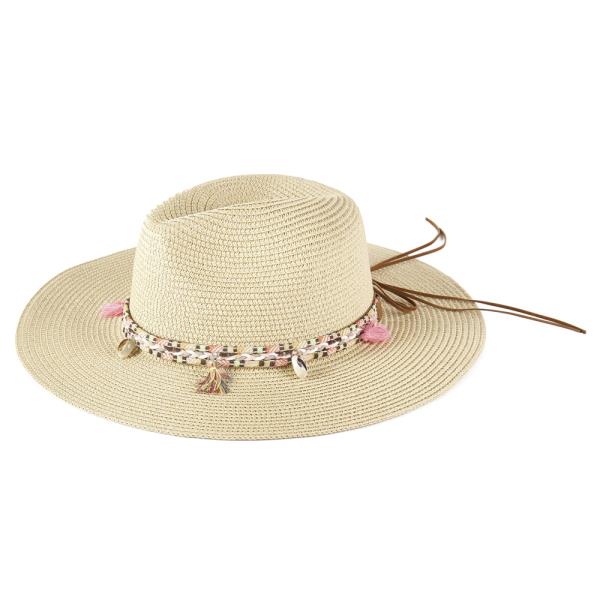 BOHO TASSEL BAND STRAW SUN HAT