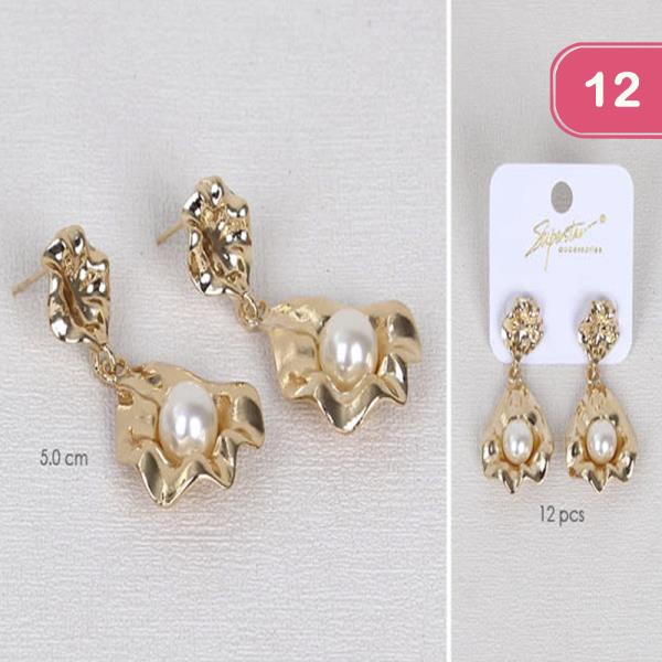 PEARL DANGLE EARRING (12 UNITS)