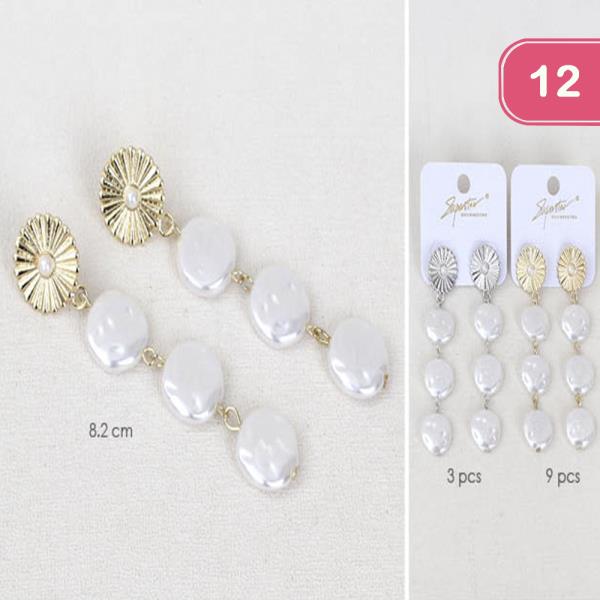 PEARL ROUND EARRING (12 UNITS)