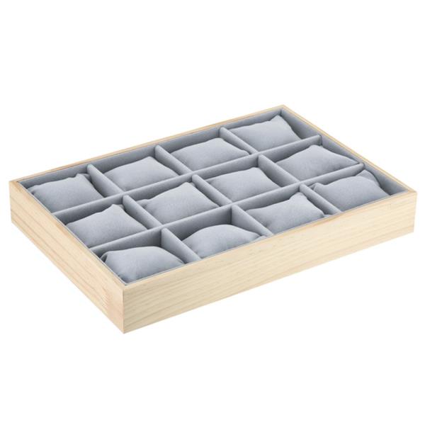 WATCH TRAY STACKABLE 12 GRIDS WATCH PILLOWS TRAY