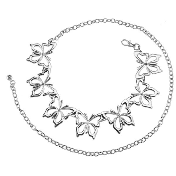 METAL BUTTERFLY CHAIN BELT