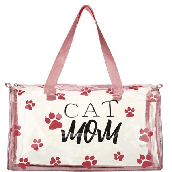 CLEAR CAT MOM RECTANGLE TOTE BAG