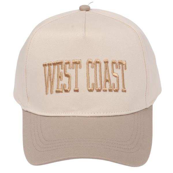 WEST COAST EMB TWO TONE 5 PANEL BASEBALL CAP
