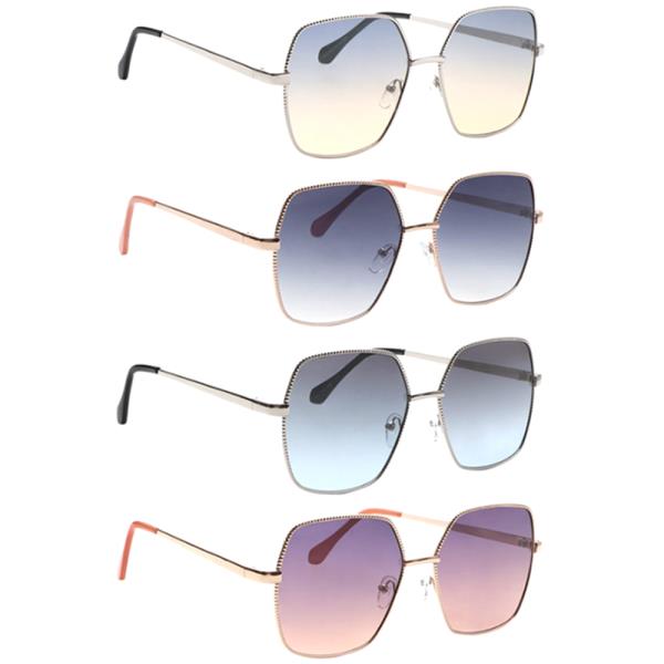 STYLISH ROUND SQUARE METAL SUNGLASSES 1DZ