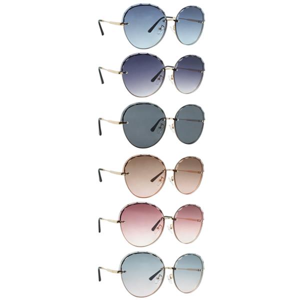 RIMLESS ROUND SUNGLASSES 1DZ