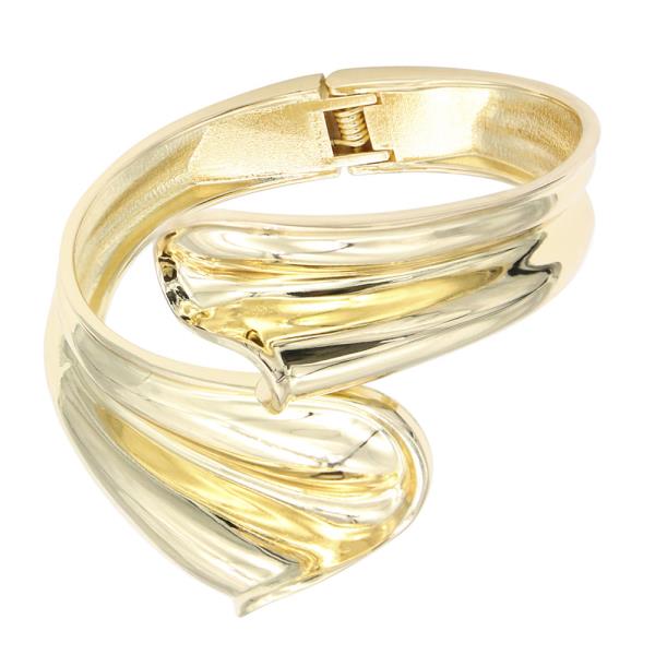 GOLD PLATED HINGED BANGLE BRACELETS