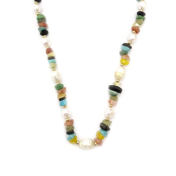 MIXED BEAD SHORT NECKLACE