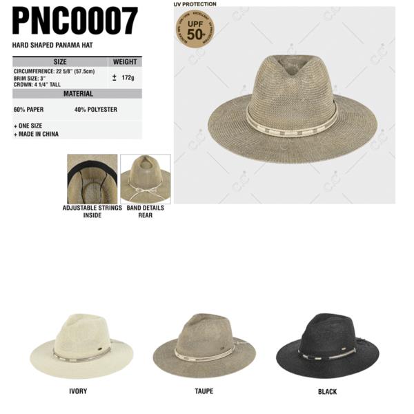 CC HARD SHAPED PANAMA HAT