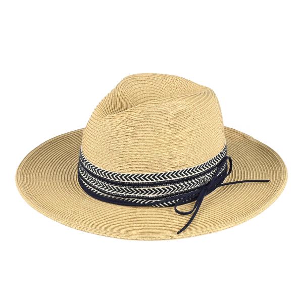 CC CHEVRON BAND PANAMA HAT