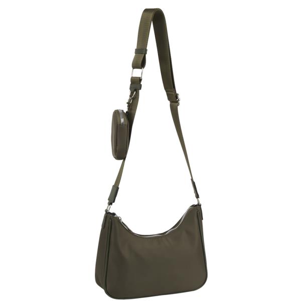 (ONLINE ONLY) Nylon shoulder bag w coin purse set