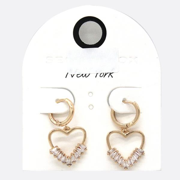 SECRET BOX HEART HUGGIE EARRING