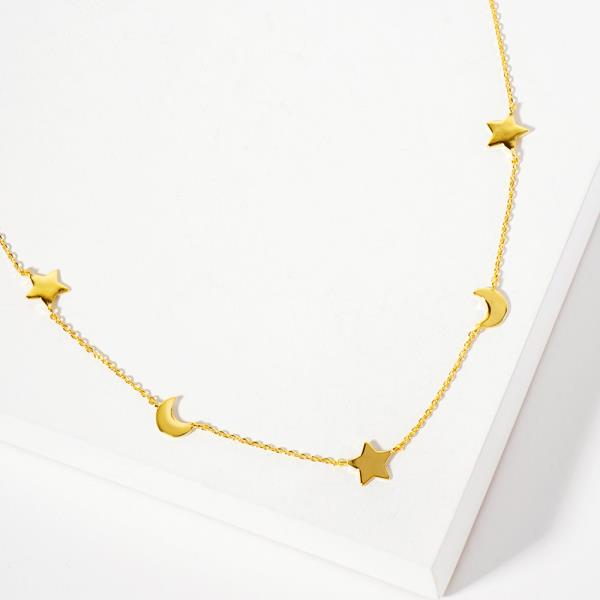 18K GOLD RHODIUM TWINKLES NECKLACE