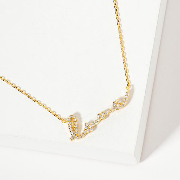 18K GOLD RHODIUM WHAT BINDS US LOVE NECKLACE