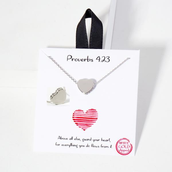 18K GOLD RHODIUM PROVERBS 4:23 NECKLACE