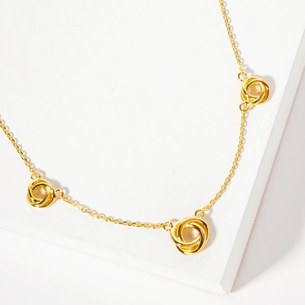 18K GOLD RHODIUM COMFORT ZONE KNOT NECKLACE