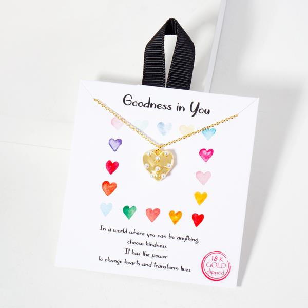 18K GOLD RHODIUM GOODNESS IN YOU HEART NECKLACE