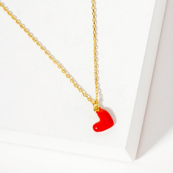 18K GOLD RHODIUM LOVING HEART NECKLACE