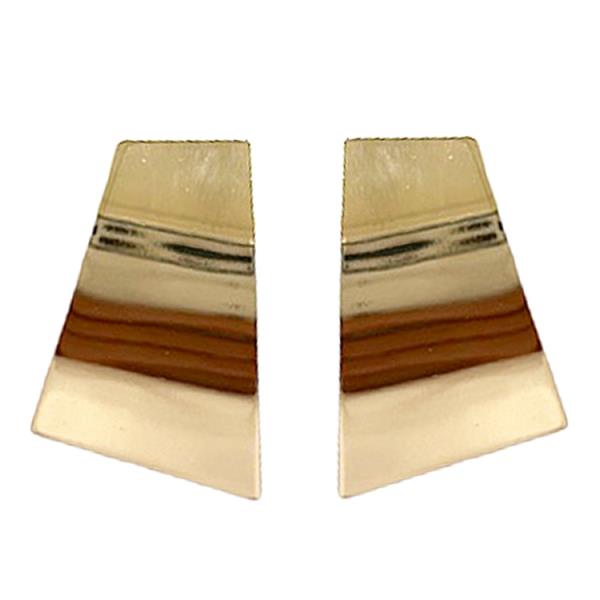 METAL RECTANGLE POST EARRING