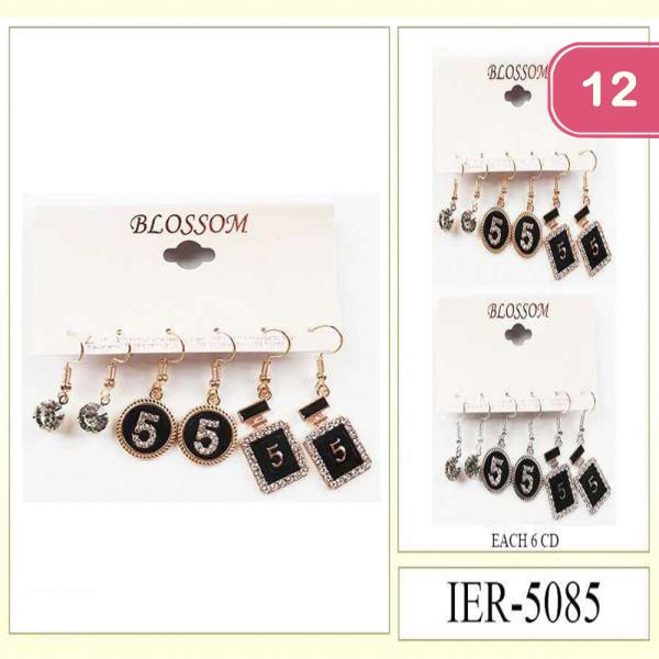 PERFUME DANGLE EARRING 3 PAIR SET (12 UNITS)