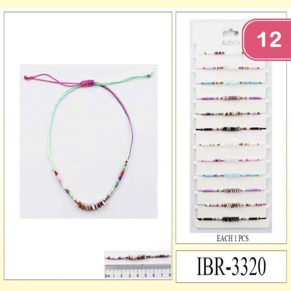 SEED BEAD THREAD BRACELET (12 UNITS)