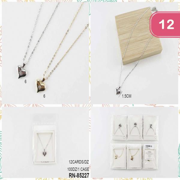 HEART PENDANT DAINTY NECKLACE (12 UNITS)