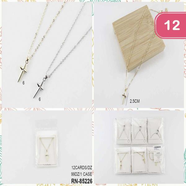 CROSS PENDANT DAINTY NECKLACE (12 UNITS)