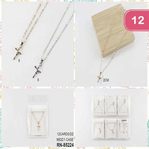 CROSS PENDANT DAINTY NECKLACE (12 UNITS)