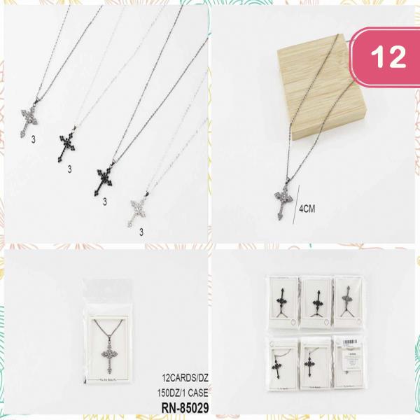 CROSS PENDANT DAINTY NECKLACE (12 UNITS)