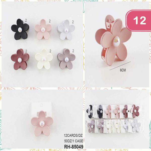 FLOWER HAIR CLAW JAW CLIP (12 UNITS)