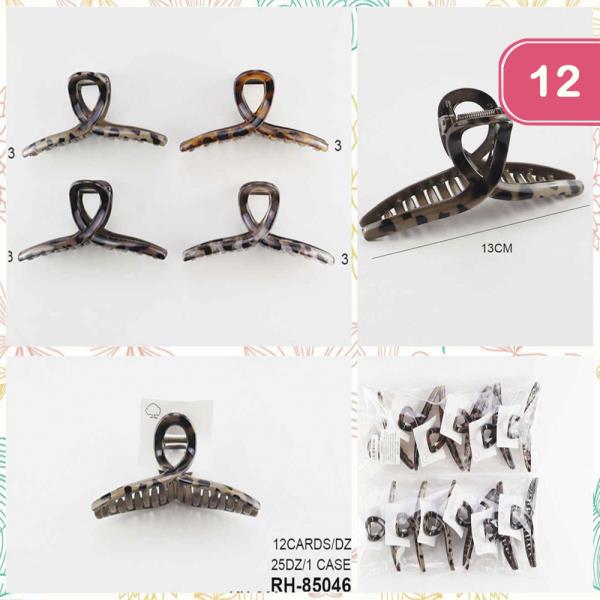 RIBBON HAIR CLAW JAW CLIP (12 UNITS)