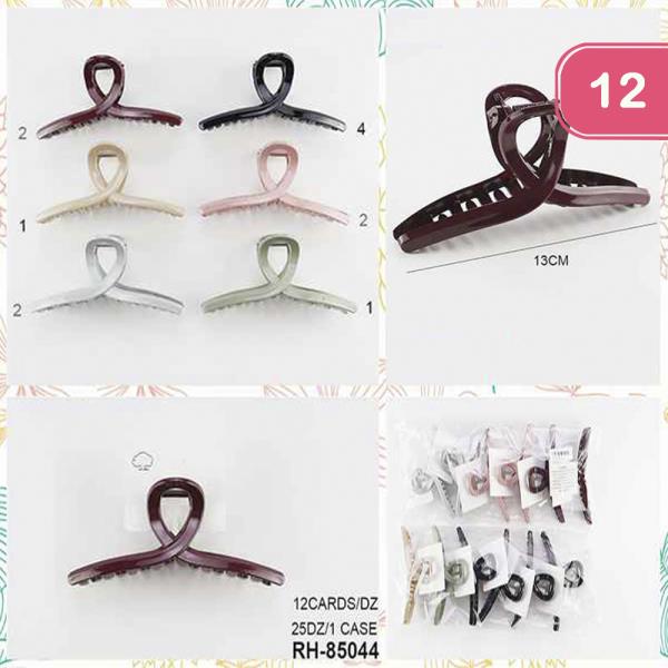 RIBBON HAIR CLAW JAW CLIP (12 UNITS)