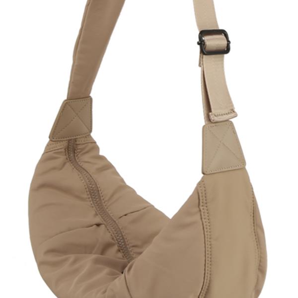 (ONLINE ONLY) Recycled poly puff crescent hobo shoulder bag